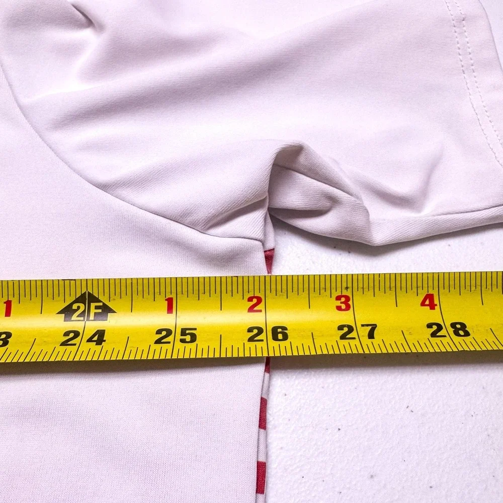 Adidas Adizero Golf Polo‎ Shirt Mens 2XL White Red Navy Geometric Performance